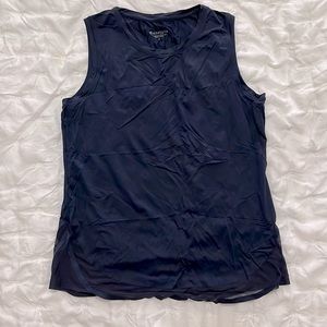 Athleta workout shirt, Navy size small, see though bottom edge